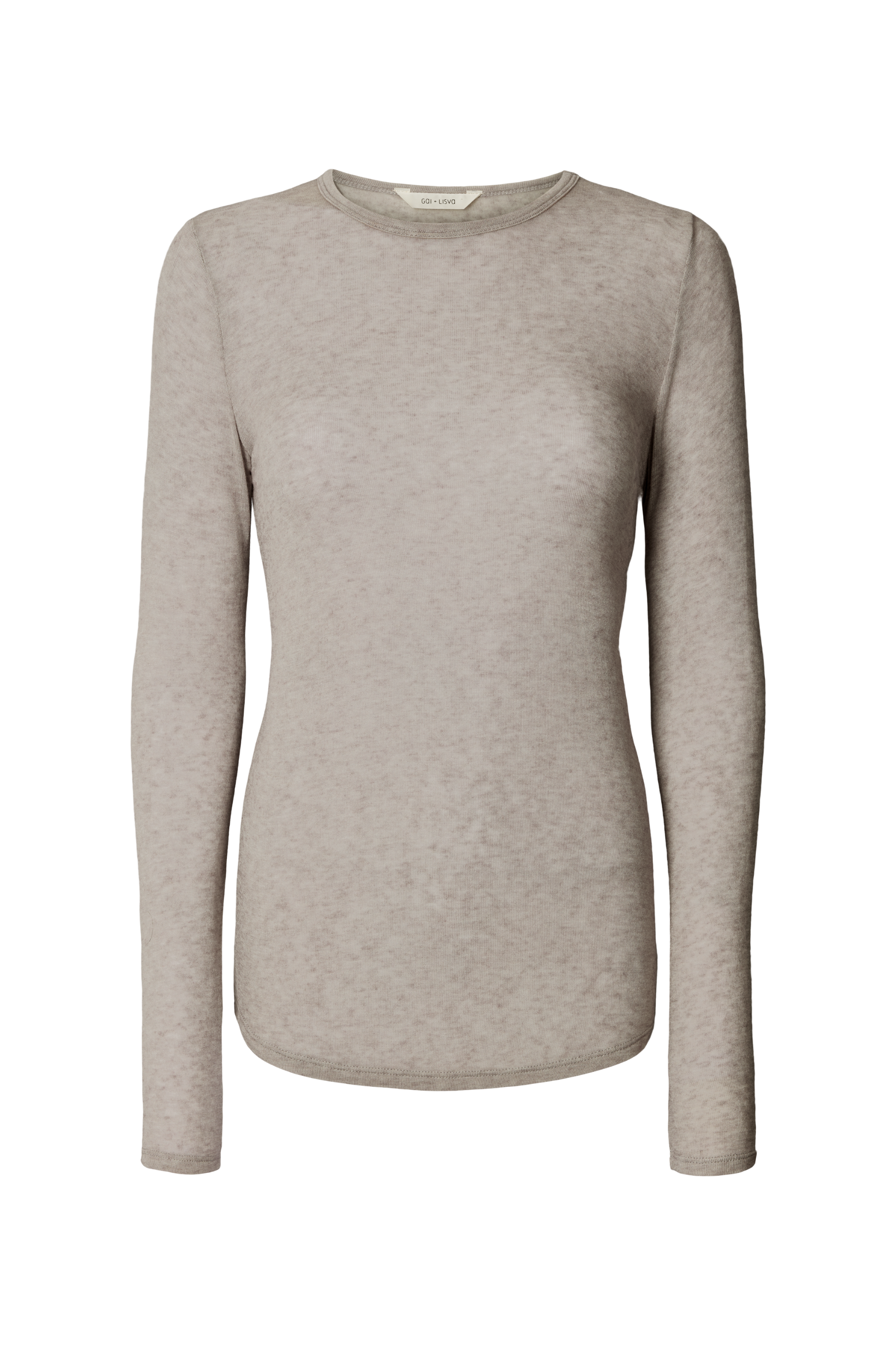 Thyra Wool langærmet t-shirt - Light Grey Melange